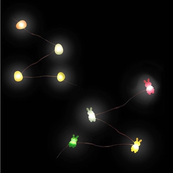 Easter-Bunnies and Pastel  Eggs  String Light Set (2) 3.6-ft. Strands NWT - Picture 2 of 3